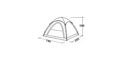 Easy Camp Comet 200 Koepeltent - 2 Personen -Bo-Camp Winkel 120338 comet 200 drawing perspective2