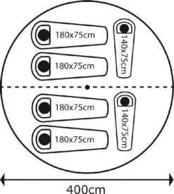Bo-Camp Urban Outdoor Streeterville Bell Tent - 6 Persoons -Bo-Camp Winkel 900 825 4472500 08
