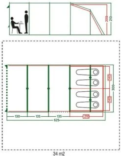 Coleman Vail Long Tunneltent - 4 Persoons -Bo-Camp Winkel 972 1900 coleman vail long tunneltent 4 persoons 4